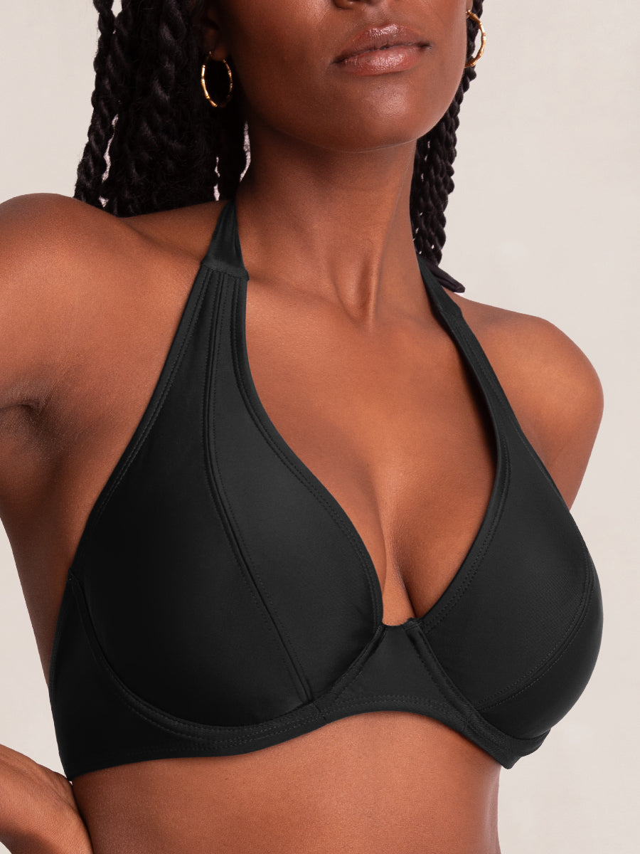 WearShaper Essentials Full Coverage Halter Bikini Top